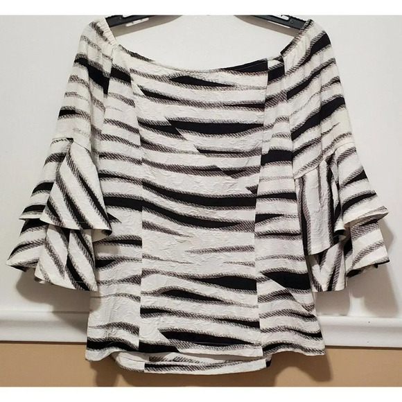 Alberto Makali Black White Abstract Off Shoulders - Picture 8 of 8